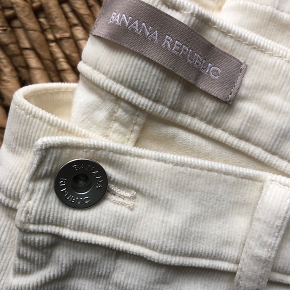 BANANA REPUBLIC | CORDUROY | ANKLE ZIP WOMENS JEANS | COLOR: CREAM | SIZE 29 - Picture 10 of 13